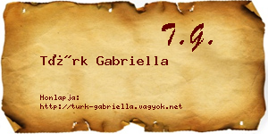 Türk Gabriella névjegykártya